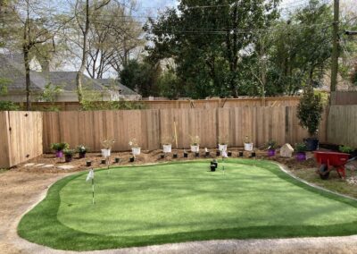 Backyard putting green