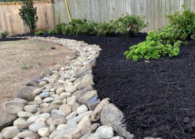 Fresh mulch & Drainage